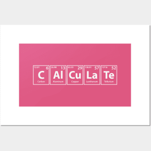 Calculate (C-Al-Cu-La-Te) Periodic Elements Spelling Posters and Art